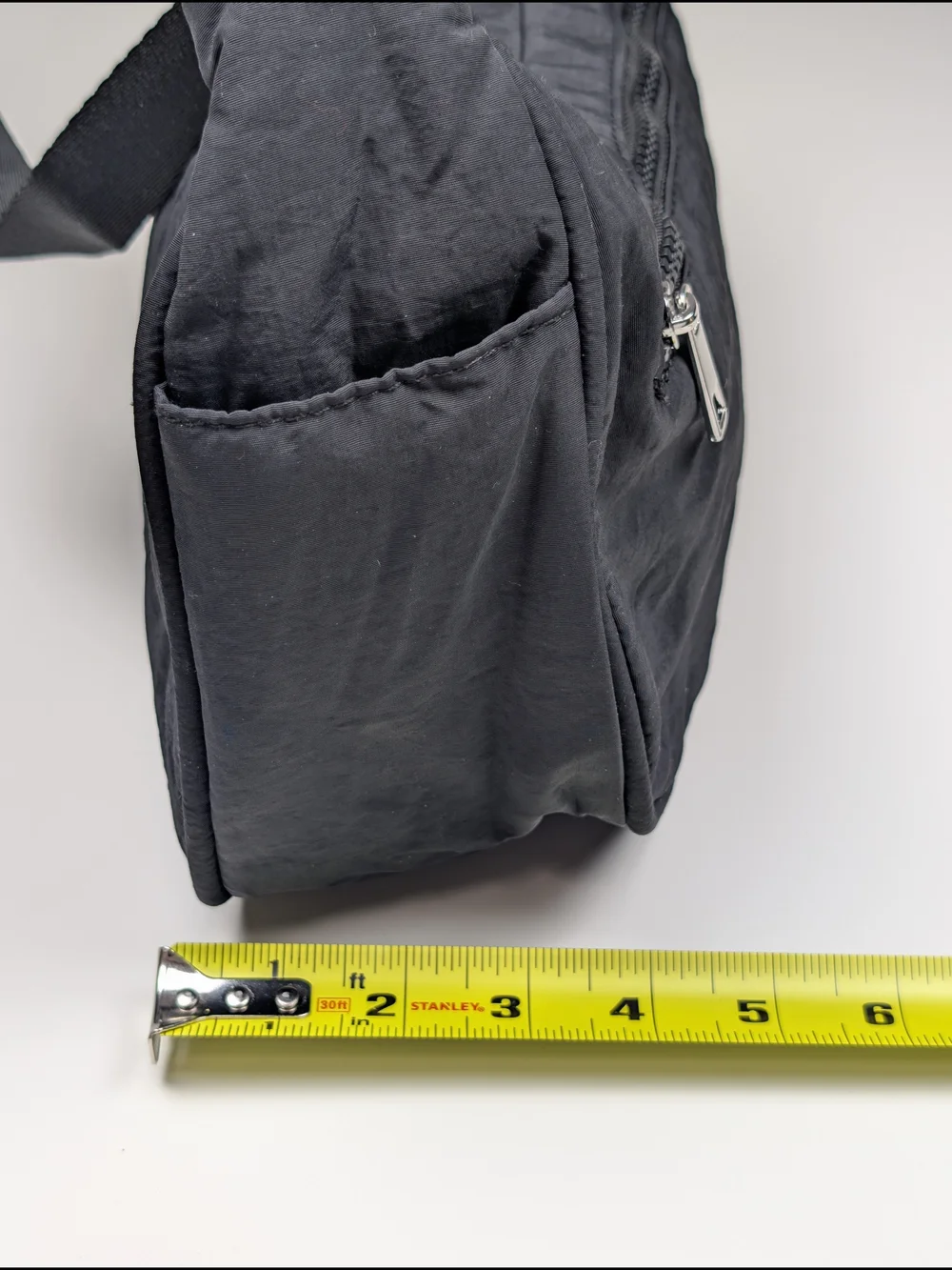NWT Westbronco Black Quilted Nylon Crescent Shoulder Bag Crossbody Hobo
